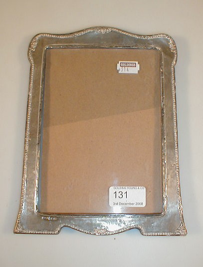 Appraisal: A George V silver photo frame with a bead and