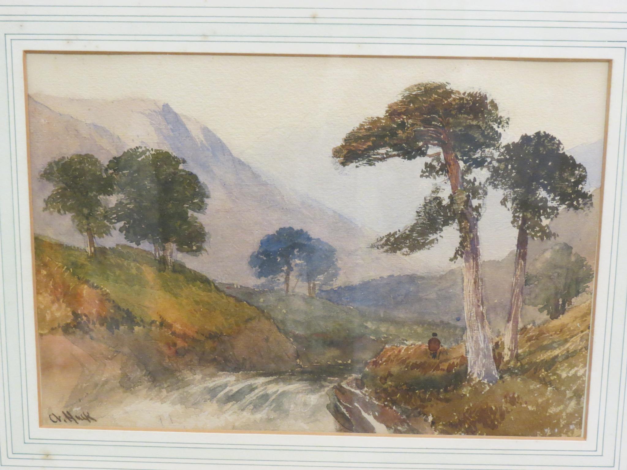 Appraisal: Abraham Hulk jnr - two th century watercolours rural pathway