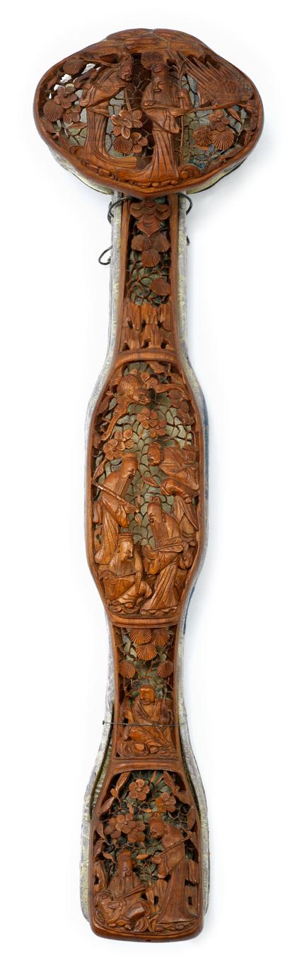 Appraisal: Chinese carved sandalwood ruyi scepter th century