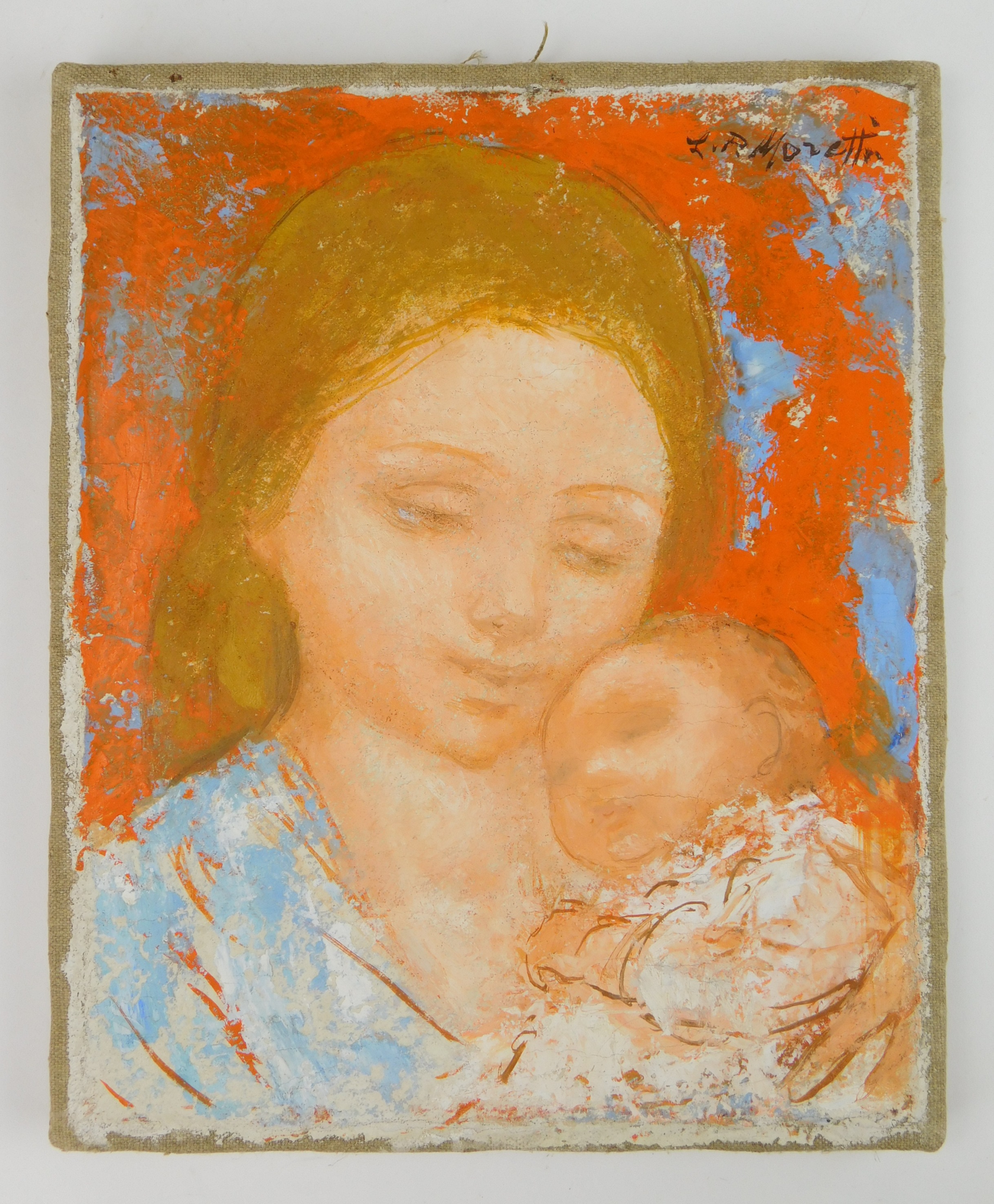 Appraisal: Lucien Philippe Mozetti French - Mother and Child- oil on