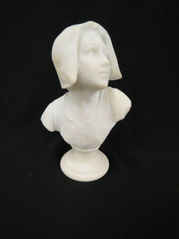 Appraisal: Italian Carved Marble Bust young lady a beauty