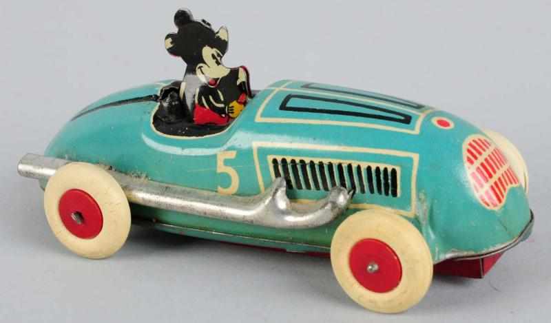 Appraisal: Tin Litho Walt Disney Mickey Auto Wind-Up Toy American Pre-war