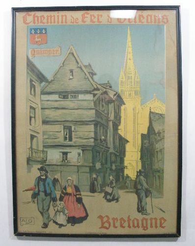 Appraisal: Vintage French Rail Travel Poster Chemin de Fer d'Orleans published