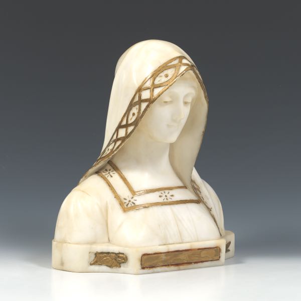 Appraisal: ATTILIO FAGIOLI ITALIAN - x x Mater Purissima Carved alabaster