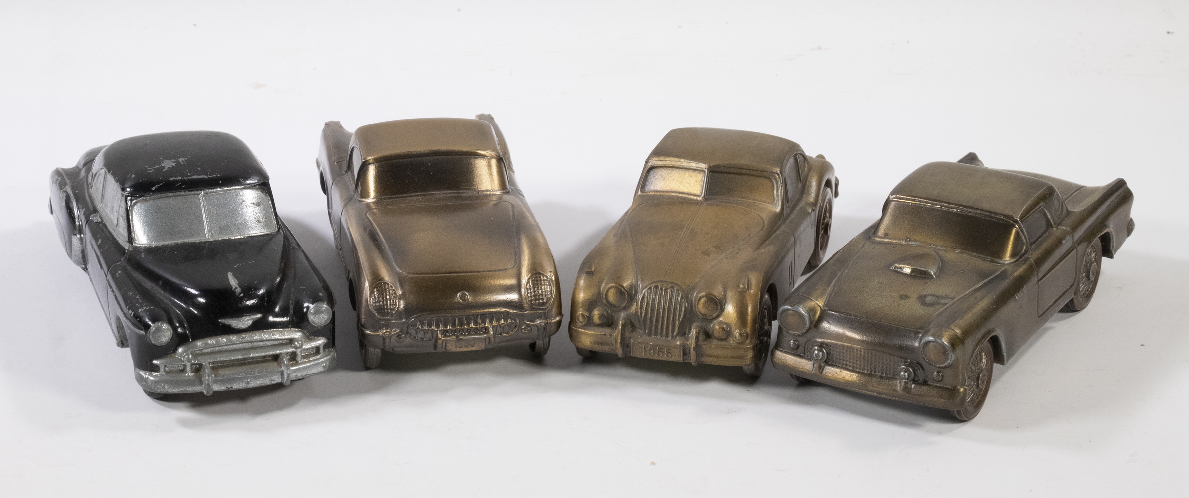 Appraisal: VINTAGE CLASSIC VEHICLE FORM STILL BANKS All in Cast Metal