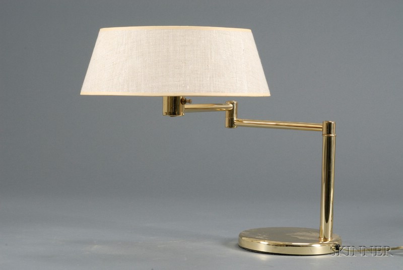 Appraisal: Walter Von Nessen Table Lamp Seagram Collection Brass Mamaroneck New