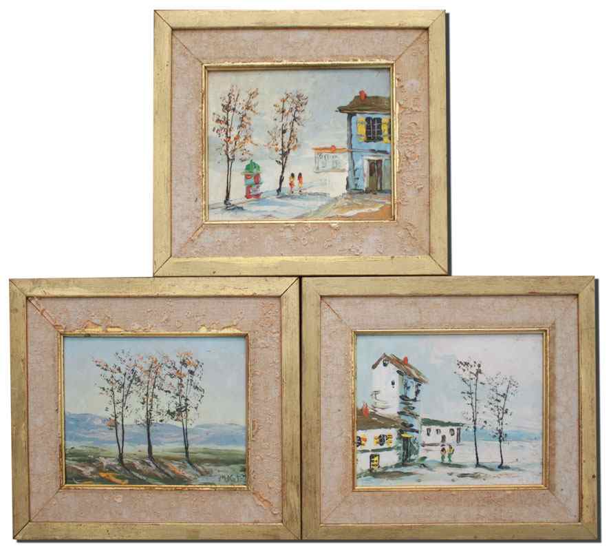 Appraisal: KATZ Morris American th C Landscape Paintings Oils Board ''