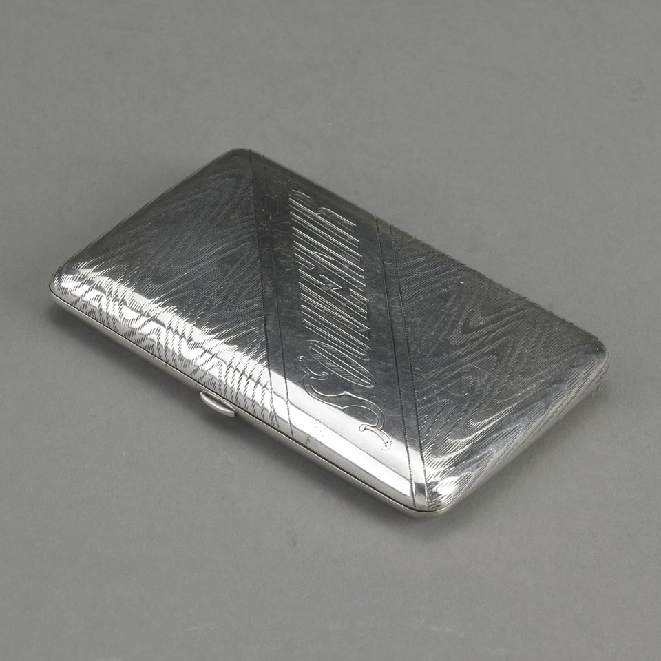 Appraisal: Russian Silver Cheroot Case Moscow - maker s marks indistinct