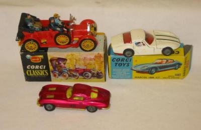 Appraisal: Marcos GT Daimler boxed G-E and Chevrolet Corvette Stingray