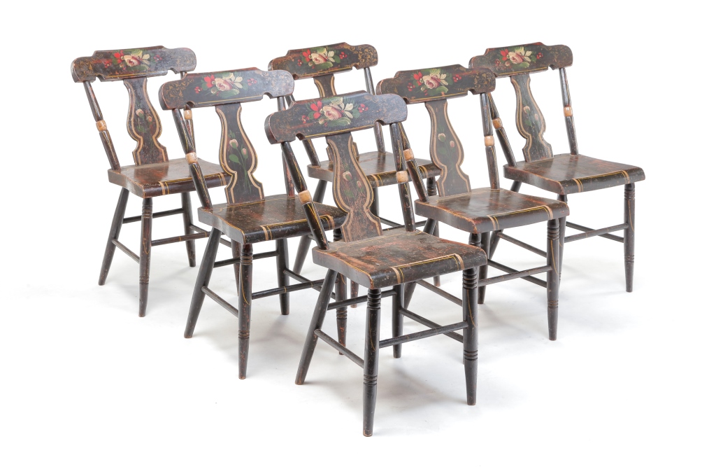 Appraisal: Second quarter th century mixed woods Plank seats turned legs