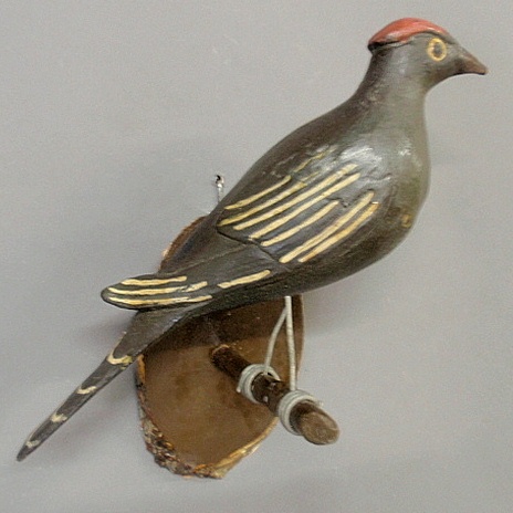 Appraisal: - Large carved and paint decorated bird late th c