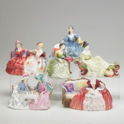 Appraisal: ROYAL DOULTON Six figurines th c The Gossips At Ease