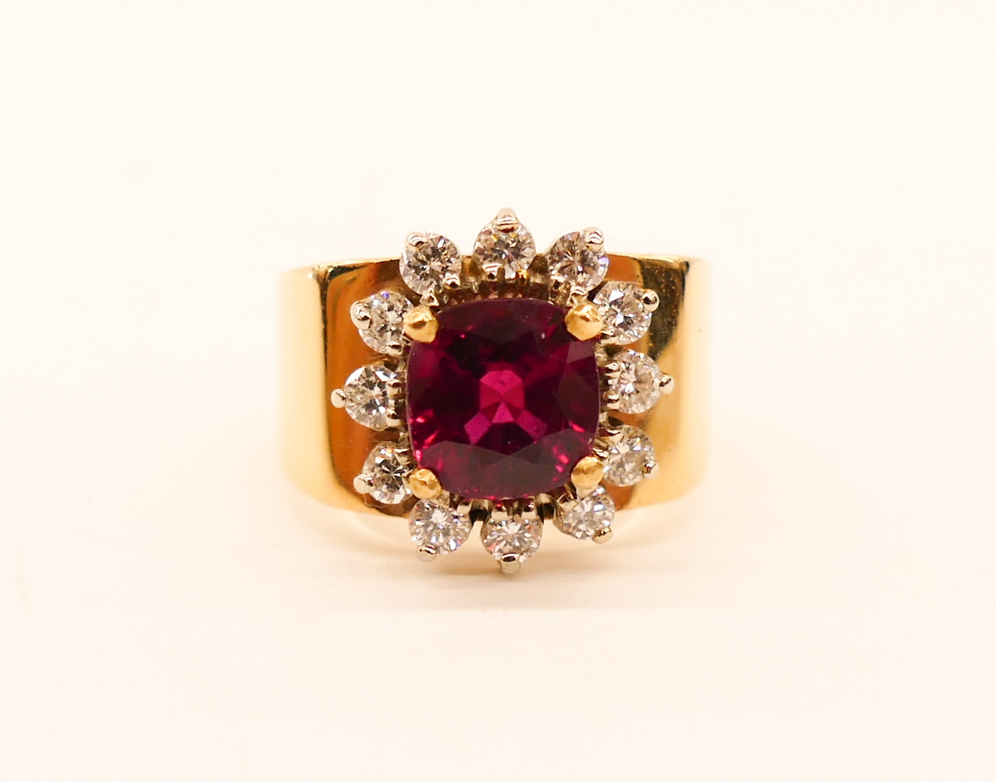 Appraisal: Lady's ct Ruby Diamond k Ring Size Includes a mixed