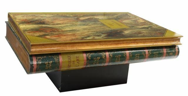 Appraisal: French lacquered book-form coffee table Fournier Decoration late th c