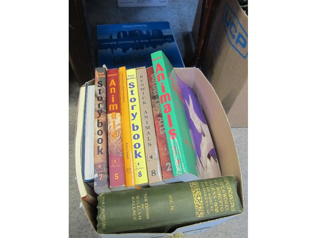 Appraisal: Box of assorted books to include Beswick Border Fine Arts