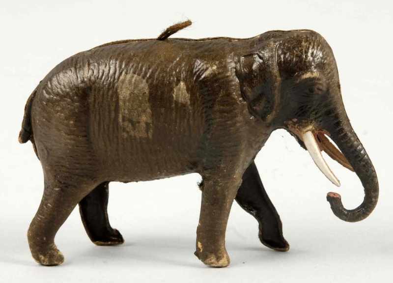 Appraisal: Dresden Elephant Christmas Ornament Description Original ivory-colored tusks Natural colored