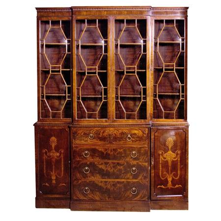 Appraisal: Regency Style Mahogany Secretary Bookcase Estimate -