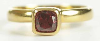 Appraisal: kt Spinel Ring center cushion cut red spinel carats stamped