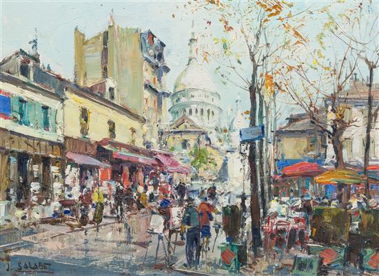 Appraisal: Sale Lot Jean Salabet French b Montmarte Paris oil on