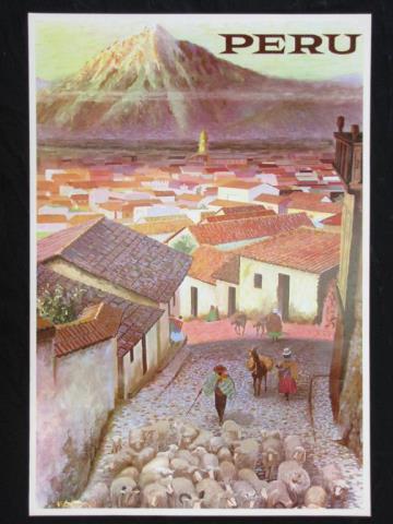 Appraisal: A vintage 's travel poster Peru artist F C Hannon