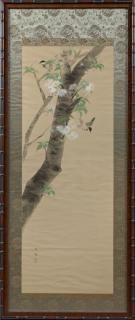 Appraisal: Hakuhan Yawata Japanese Birds in the Branches Hakuhan Yawata Japanese