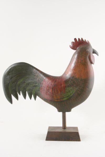 Appraisal: Rooster Folk Art Carving by Frank Finney Capesville VA unsigned