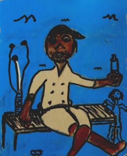 Appraisal: Reverend Albert Wagner acrylic Reverend Albert Wagner American - -