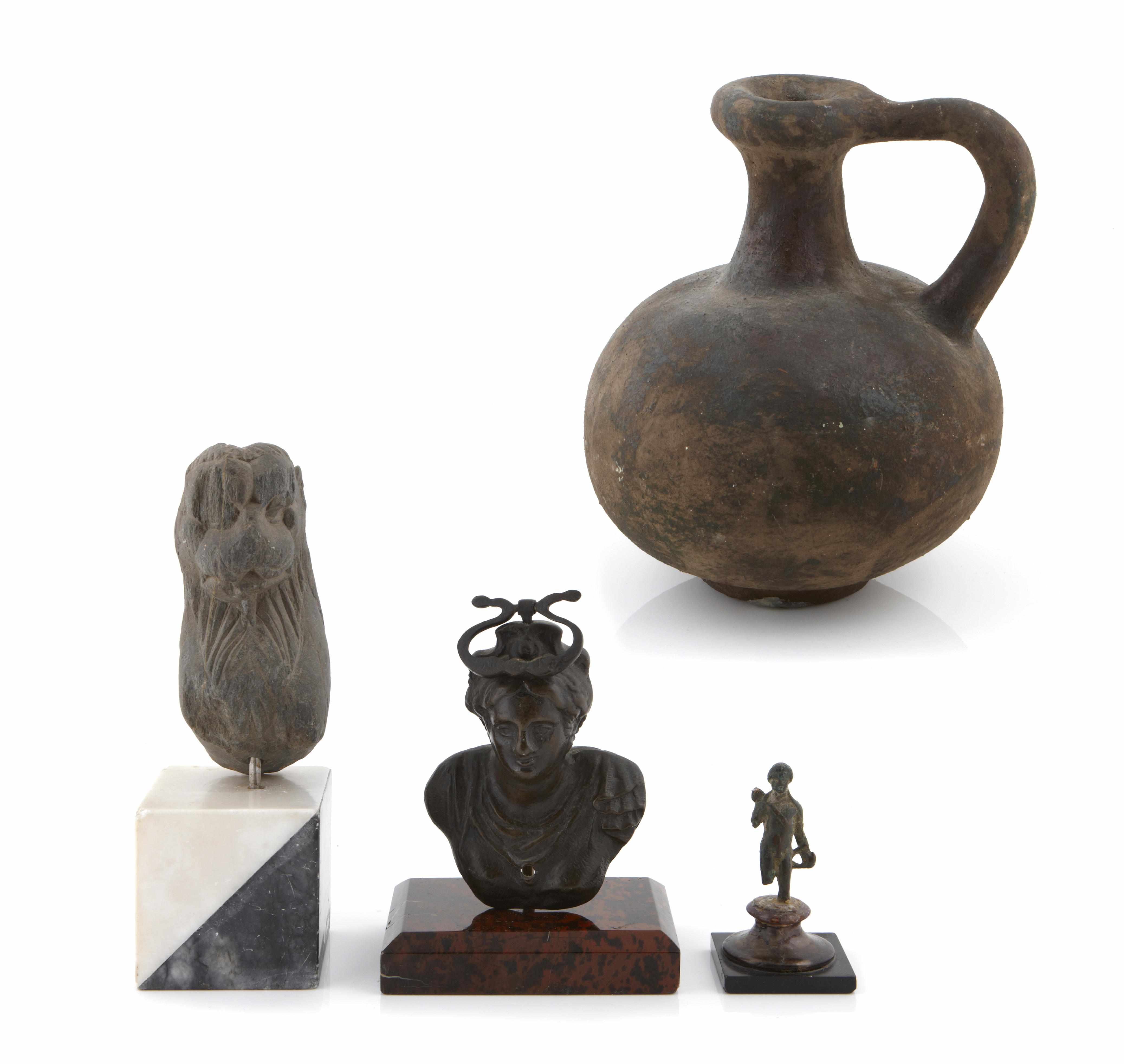 Appraisal: A group of Antiquities Comprising a bronze bust of a