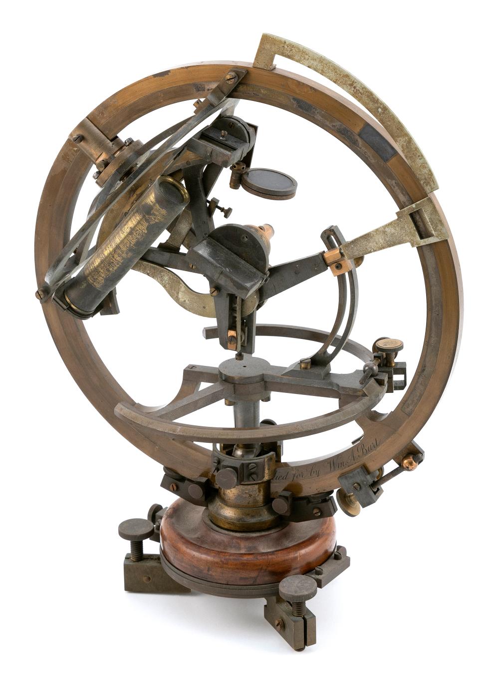 Appraisal: BURT'S EQUATORIAL SEXTANT CIRCA HEIGHT WIDTH DIAMETER OF CIRCLE BURT'S