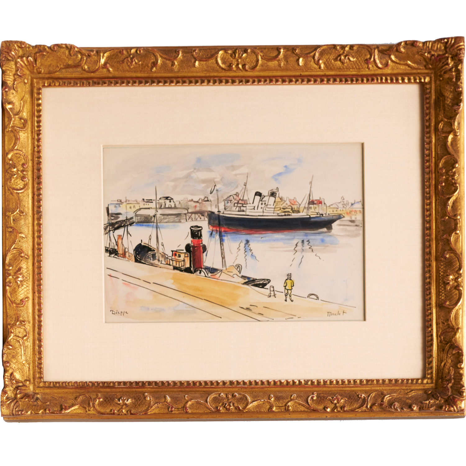 Appraisal: ELISEE MACLET PAINTING Elisee Maclet French - Dieppe watercolor on