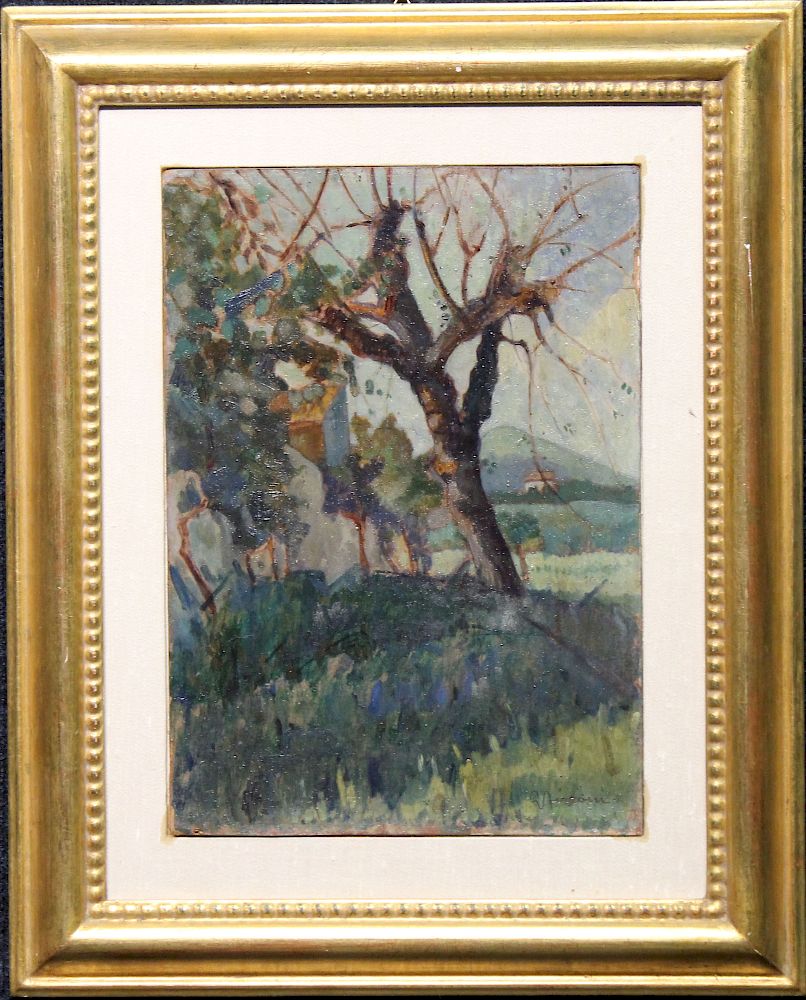 Appraisal: Ferroni Signed Italian Landscape Painting Ferroni Signed Italian Landscape Painting