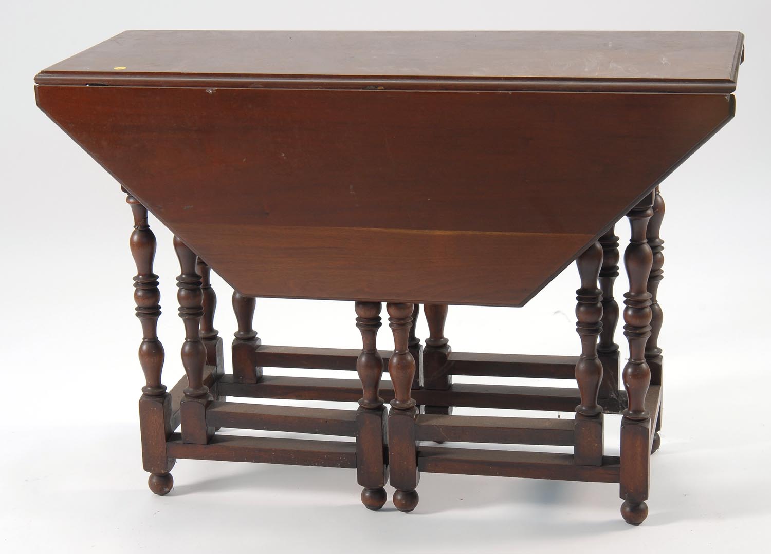 Appraisal: TH CENTURY-STYLE DROP-LEAF TABLE in mahogany Height Length Width with