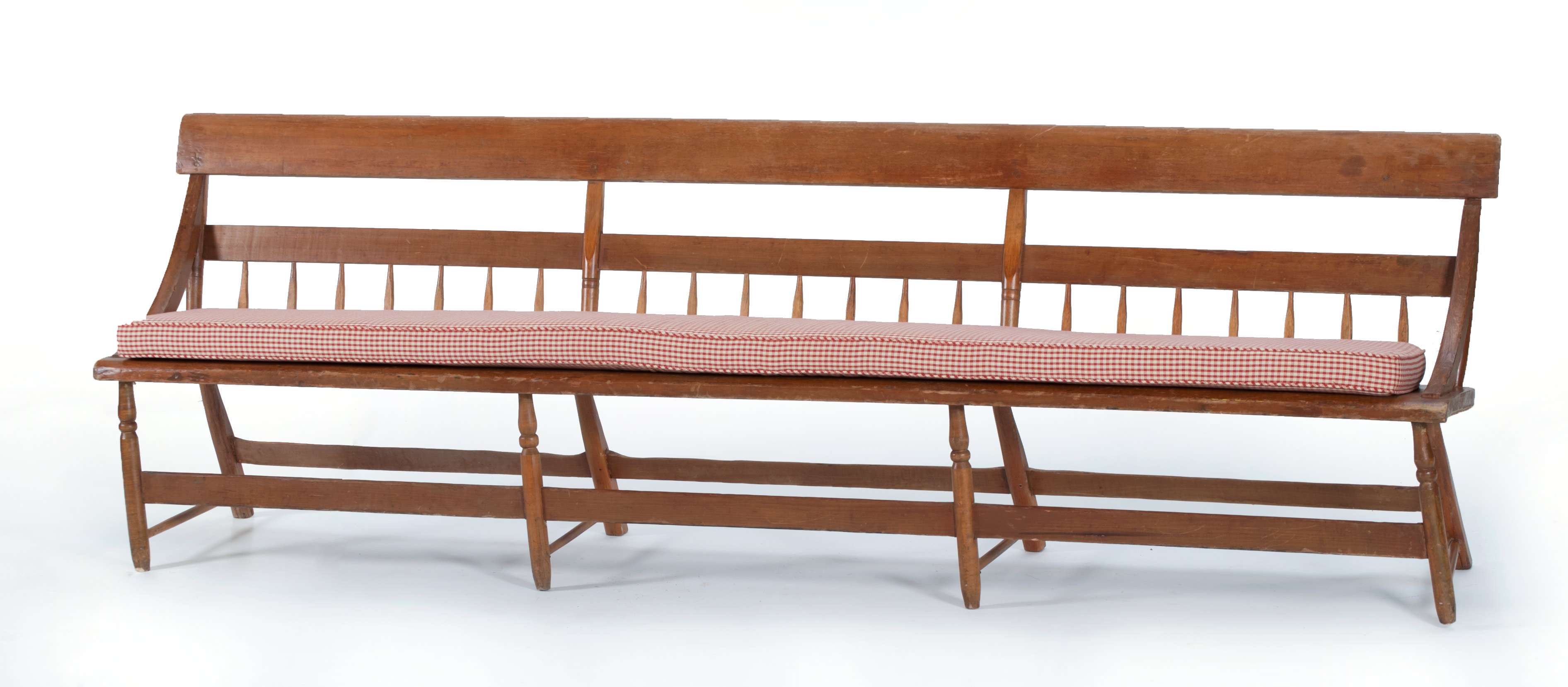 Appraisal: LATE TH CENTURY DEACON'S BENCH in pine with natural finish