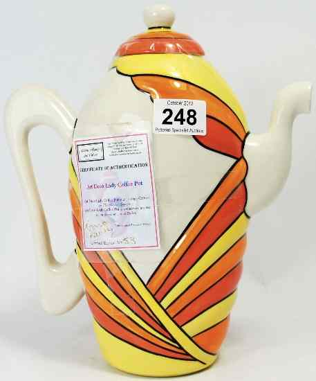 Appraisal: Lorna Bailey Art Deco Lady Coffee Pot Limited Edition with