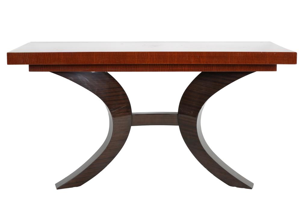 Appraisal: DAKOTA JACKSON CONSOLE TABLElabel to underside ebonized mahogany and polished