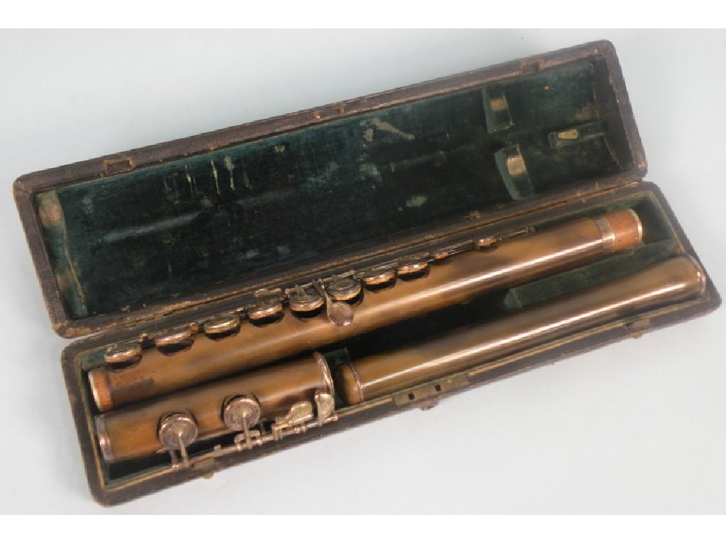 Appraisal: A thC simulated ebony or ebonite flute by Rudal of