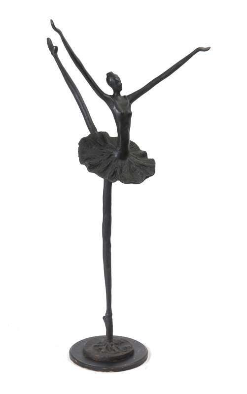 Appraisal: LARGE CAST IRON SCULPTURE DEPICTING MARGOT FONTEYN '' h Affixed