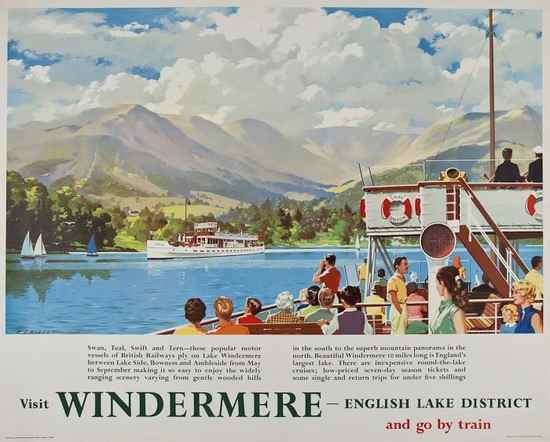 Appraisal: WILSON L A WINDERMERE Englisl Lake District offset lithograph in