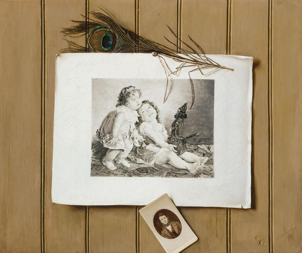 Appraisal: IDA PULIS LATHROP American - Peacock Feather Print and Photograph