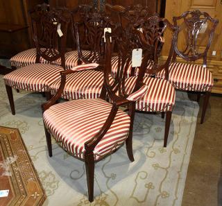 Appraisal: lot of Federal style dining chars including two armchairs and