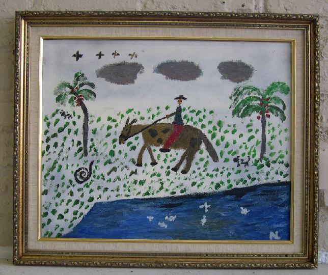 Appraisal: Nilo Lanzas American New Orleans - Man on Horse with