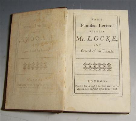 Appraisal: Locke John Some familiar letters between Mr Locke and several