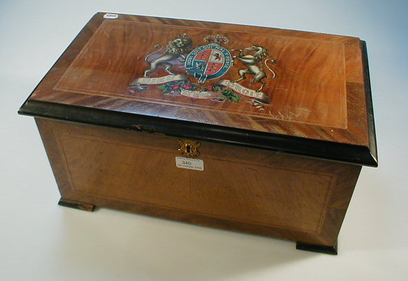 Appraisal: A thC Swiss musical box B H A St Croix