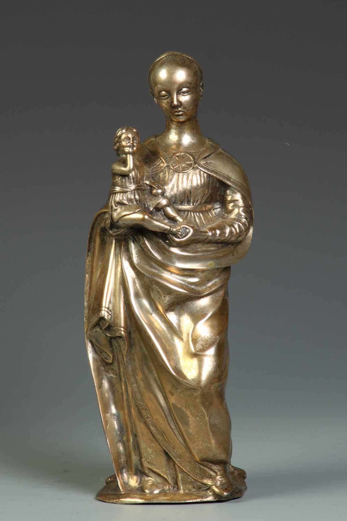 Appraisal: Early Silver Madonna Child Possibly th cent Very good Ht