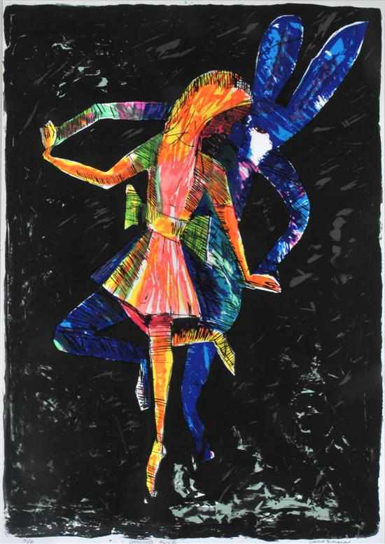 Appraisal: Charles Blackman born Dancing Alice colour lithograph x cm