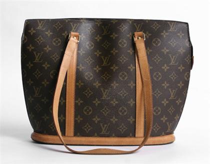 Appraisal: Louis Vuitton Babylone Handbag Classic monogram canvas with leather details