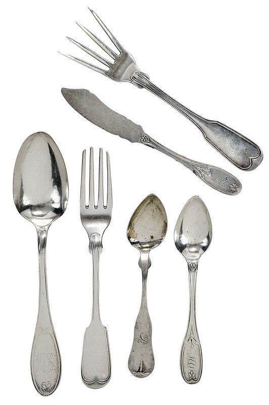 Appraisal: Coin Sterling Silver Flatware Pieces some Charleston late th early