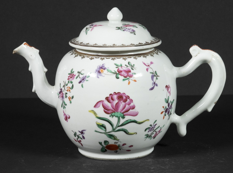 Appraisal: TH C CHINESE TEAPOT FOR THE EUROPEAN MARKET Bulbous Pot