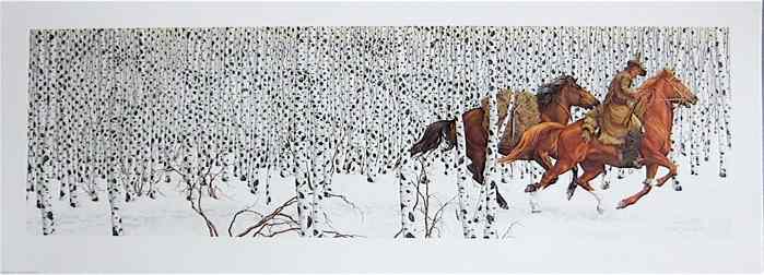 Appraisal: BEV DOOLITTLE COLOR LITHOGRAPH California b titled ''Sacred Ground'' ''