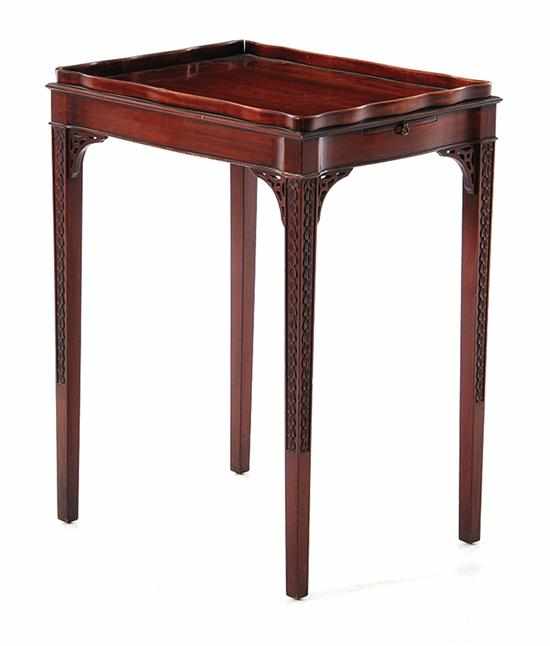 Appraisal: Federal style carved mahogany kettle stand by Charak Furniture Company